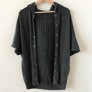 Michael Stars snap front short sleeves sweatshirt